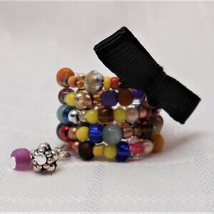 No. 3 - Handmade memory wire ring with 2, 3, and 4 mm pearls